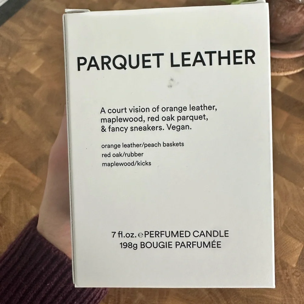 DS and Durga Parquet Leather 7 oz candle burned once